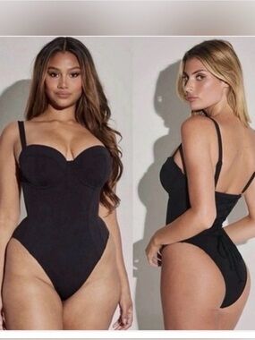 Classic Black One-Piece Swimsuit with Contour Cup
